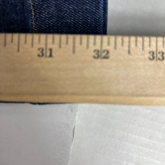 Spanx Jeans Women's 32x32* Pull On High Rise Wide Leg Blue Denim Tag XL #20547R - Picture 12 of 16